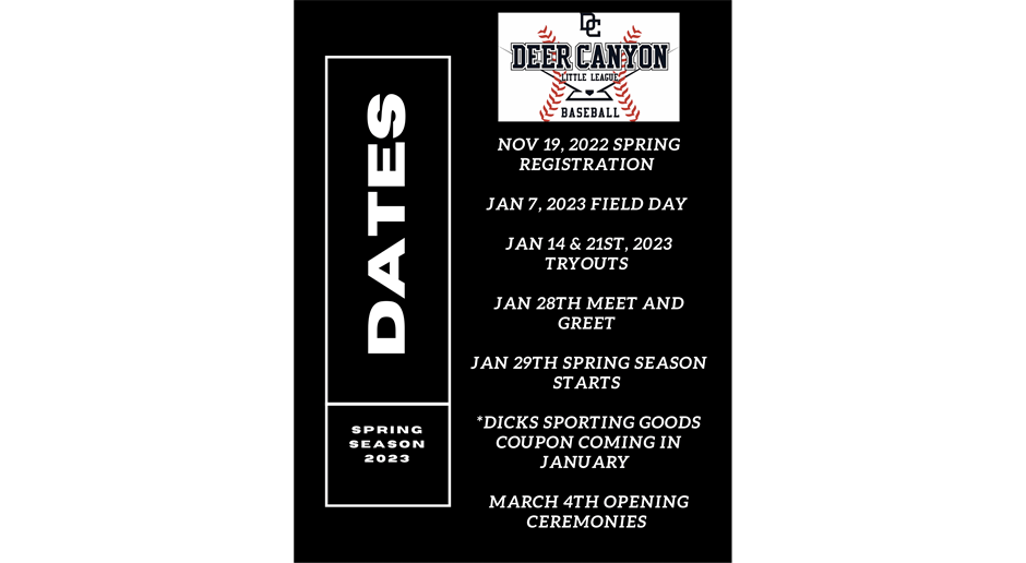 Spring 2023 Dates