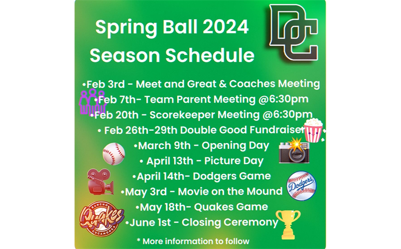 Spring Ball 2024 Events Schedule