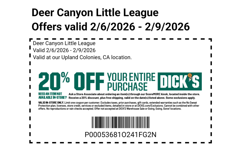 20% Discount at Dick's Sporting Goods