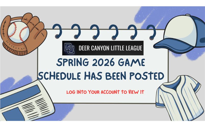 Spring 2026 Game Schedule